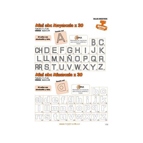 SELLOS DIDAC MINI ABC MAYÚSCULA SCRIPT X 30 Didacticas Royter