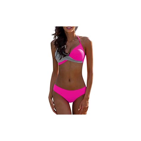 Sanfashion Bekleidung Divisa Bikini Colorblocked Donna Stampa Sexy