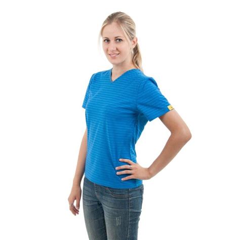 Esd T Shirt V Kragen Damen Tailliert Baumwolle Online Kaufen