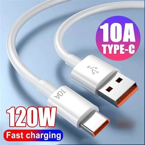 10a สาย Usb ชนิด C 120w ซูเปอร์สายชาร์จแบบเร็วสำหรับ Huawei เมท Samsung