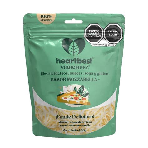 Tipo Queso Mozzarella Heartbest Vegicheez Rallado Vegano 400 G