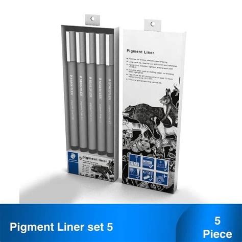 Jual Staedtler Pigment Liner Set Pulpen Hitam Shopee Indonesia