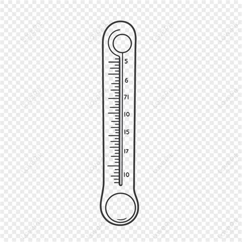 thermometer drawing    white background outline sketch vector