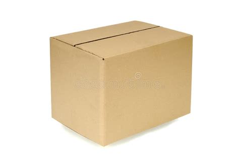 Cardboard Box Side Corner View Isolated On White Background Copy