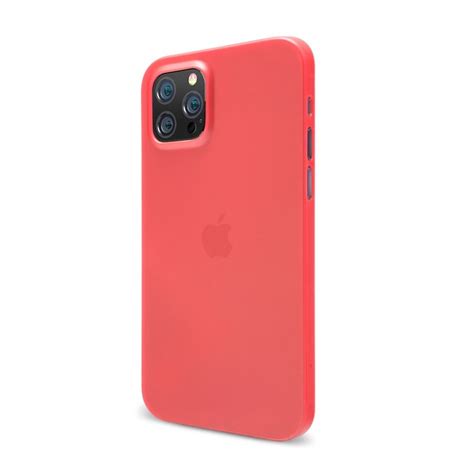 Funda Super Slim Roja Transparente Para Iphone Pro