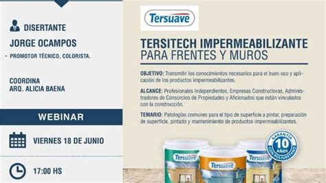 Webinar Tersuave Tersitech Impermeabilizante Para Frentes Y Muros