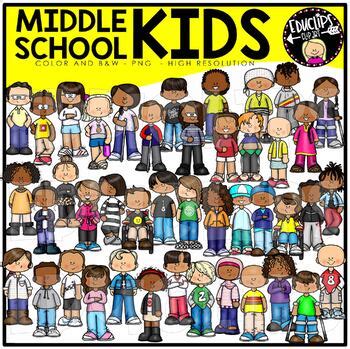 Middle School Kids Clip Art Collection {Educlips Clipart} by Educlips Clip Art