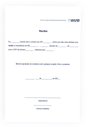 Modelo De Recibo De Pagamento Em Pdf Gr Tis Wise