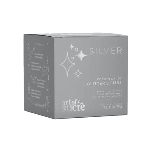 Buy Art Of Sucre Silver Cotton Candy Glitter Bombs For Drinks Online