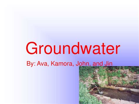 Ppt Groundwater Powerpoint Presentation Free Download Id6396982