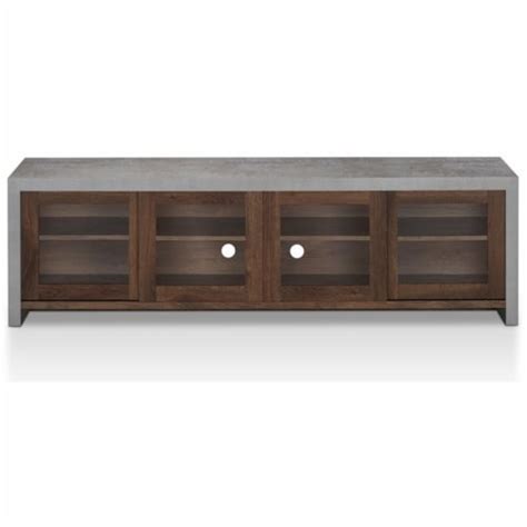 Furniture Of America Gare Industrial Wood Storage Inch Tv Stand In