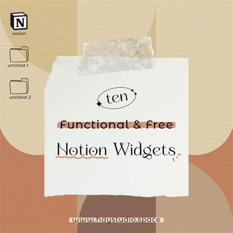 10 Functional And Free Notion Widgets ⋆ Hay Studio