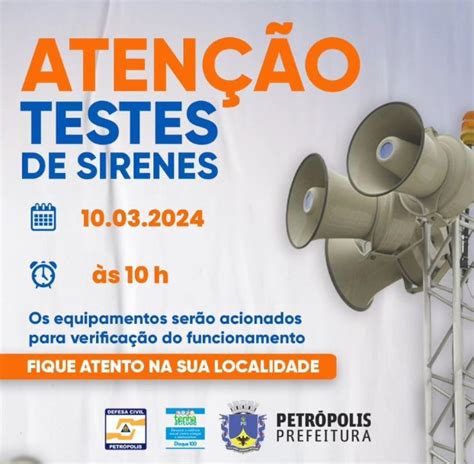 Defesa Civil Faz Teste De Sirenes Nos Primeiro E Terceiro Distritos De