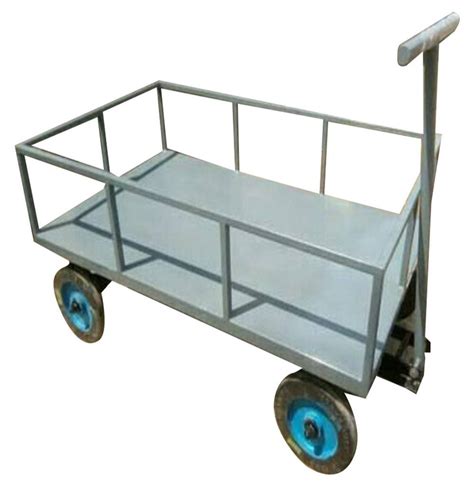 Ft Mild Steel Platform Trolley For Warehouse Load Capacity Kg