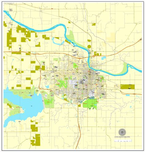 Lawrence printable map printable vector street City Plan Adobe Illustrator