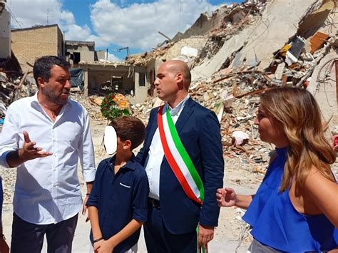 Ravanusa Visita Istituzionale Del Sen Salvini Nei Luoghi Della Strage