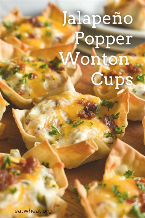 Jalapeño Popper Wonton Cups Eat Wheat