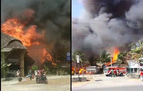 Kebakaran Hari Ini 3 Kafe Di Kampung Turis Pangandaran Ludes Terbakar