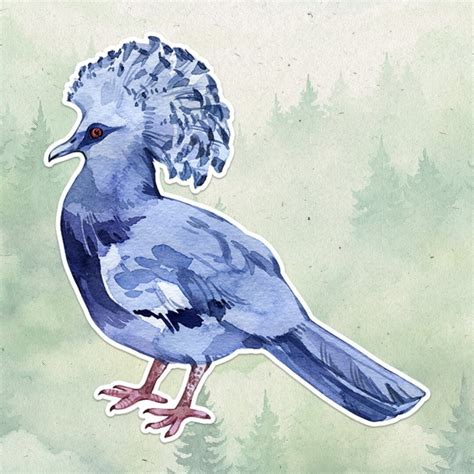 Pigeon Sticker Waterproof Vinyl Decal Bird Sticker Etsy