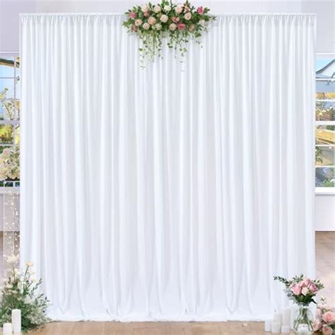 Party Talk 10 X 8ft White Backdrop Curtains Photo Background Soft