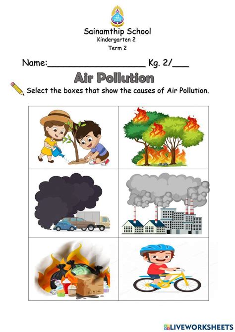 1595614 Air Pollution Vanessamae Liveworksheets