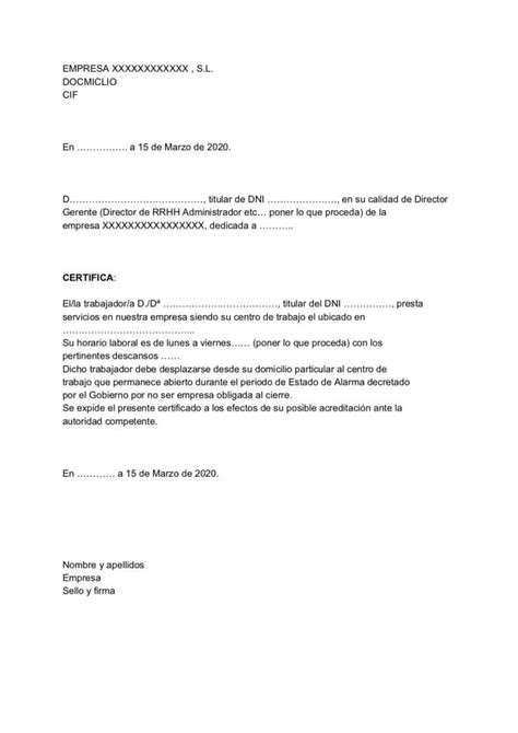 Justificante de desplazamiento por trabajo COVID 19 Cómo se tramita