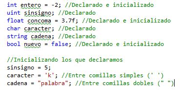 Declaración de variables Programación en C