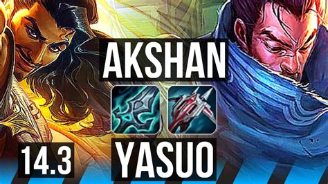 Akshan Vs Yasuo Mid 6 Solo Kills 600 Games Dominating Euw