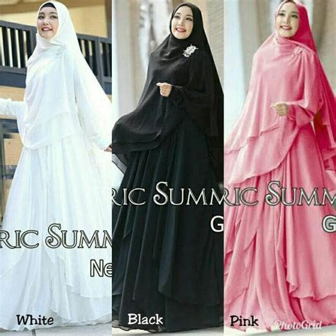 Baju Muslim Hitam Pink Baju Mewah