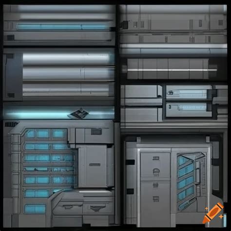 Detailed Scifi Tech Trim Sheet For Metal And Plastic On Craiyon