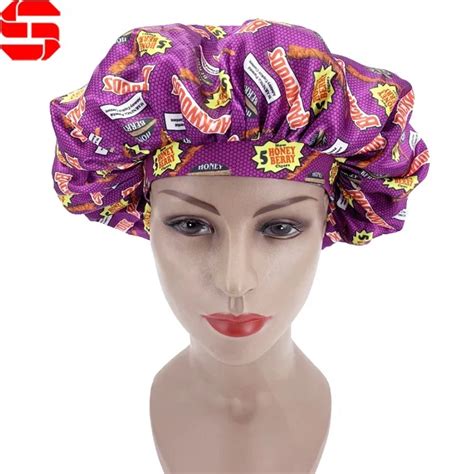 Wholesale Luxury Sleeping Bonnets Silk Durag Headband Head Tie Bonnet