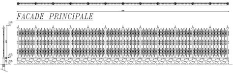 Outer Wall Fencing Details In Autocad 2d Drawing Cad File Dwg File