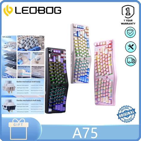 LEOBOG A75 Custom Alice Mechanical Keyboard TOP Structure 75 Hot