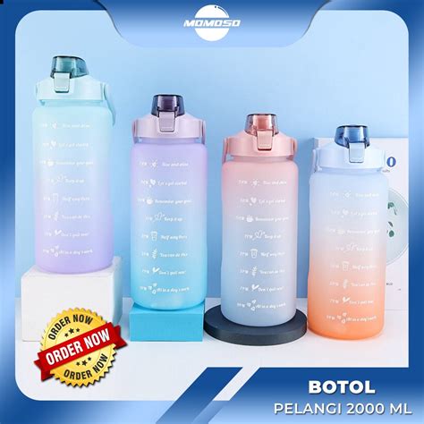 Jual MOMOSO Botol Minum Pelangi Botol Minum 2000 Ml Botol Minum