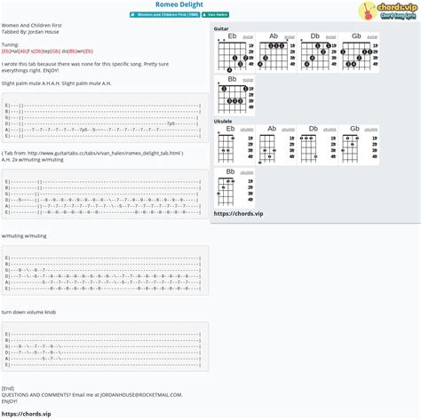 Chord Romeo Delight Tab Song Lyric Sheet Guitar Ukulele Chordsvip