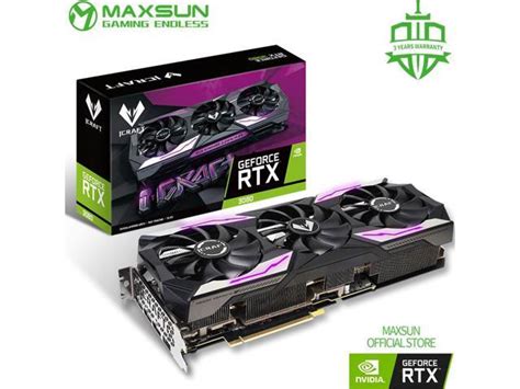 Купить Видеокарты MAXSUN GeForce RTX 3080 iCraft OC 10 ГБ GDDR6X 320 ...