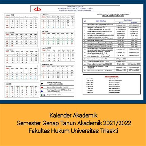 Kalender Akademik Semester Genap Ta 20212022 Prodi Ilmu Hukum