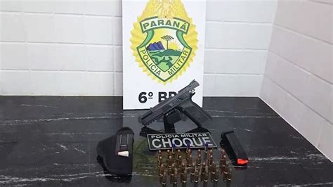 Indiv Duo Em Posse De Pistola E Muni Es Preso Pelo Pelot O De Choque