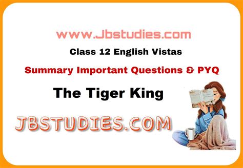 NCERT Solutions Class 12 English Vistas Chapter 2 The Tiger King