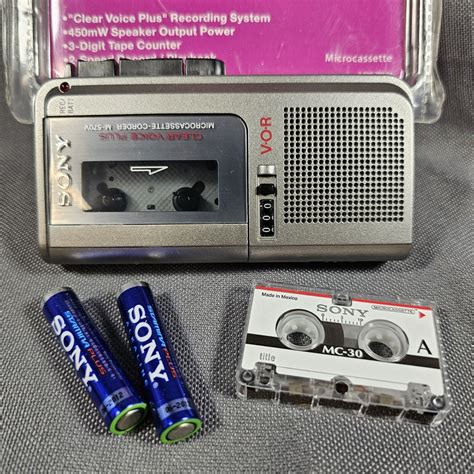 Sony M 570V Open Box Microcassette Handheld Voice Recorder VOR Clear