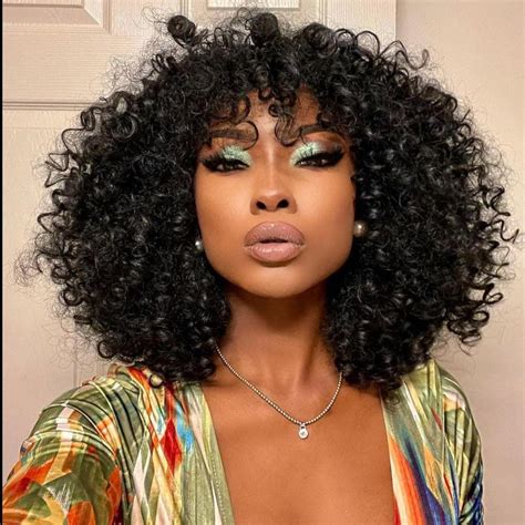 5x5 Lace Closure Wig Loose Curly Bob With Bang Boblcb55 10 🔥180