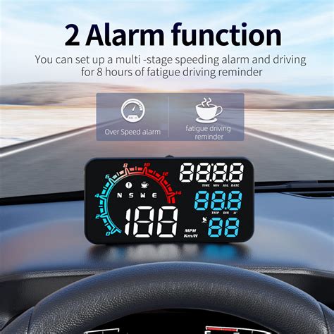 Pantalla Frontal Para Coches Con Alarma Veloc Metro Digital Gps