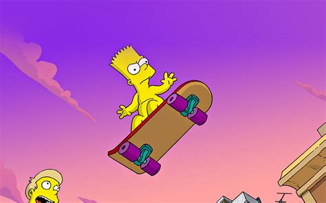 At Simpson Anime Cartoon Bart Nude Art Illustration Wallpaper