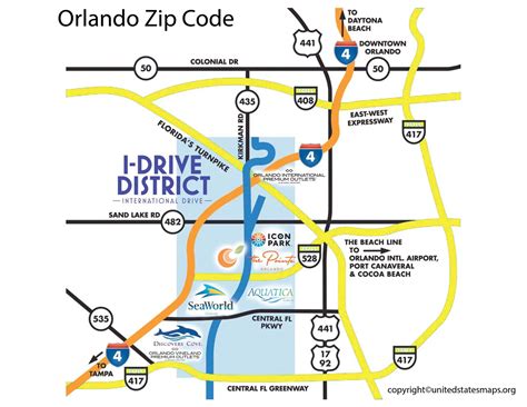 Orlando Zip Code Map | Map of Zip Codes in Orlando