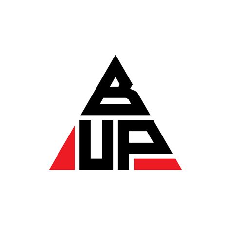 BUP triangle letter logo design with triangle shape. BUP triangle logo ...