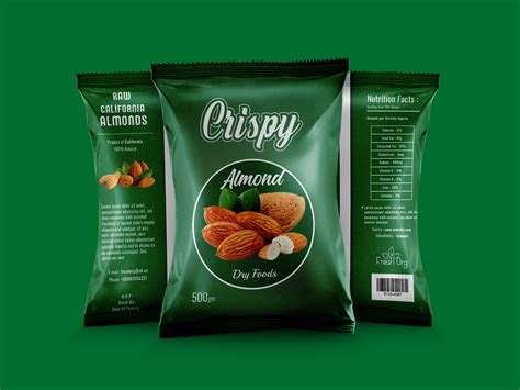 Almond Product Packaging Design Behance