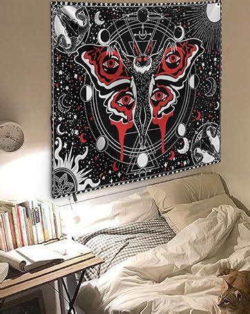 Amazon LZBXBXDA Mothman Tapestry Skull Tapestry Gothic Tapestry