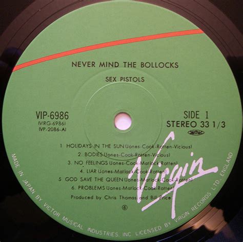 God Save The Sex Pistols Never Mind The Bollocks Japan Virgin Pressing