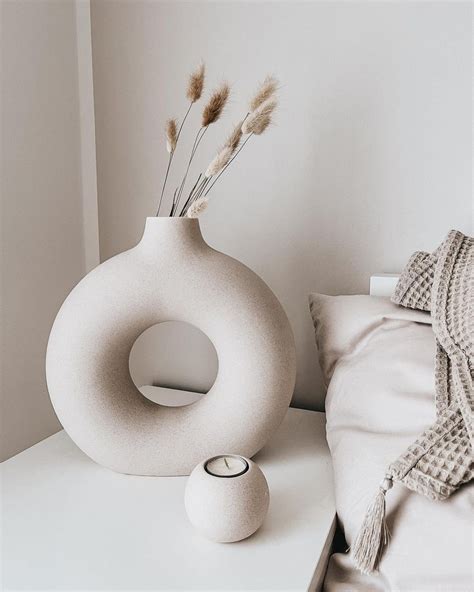 Set Of Circular Hollow Ceramic Vase Donut Modern Vase Etsy