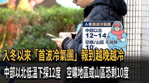 入冬以來 首波冷氣團 報到 越晚越冷 氣溫恐剩10度－民視新聞 Youtube